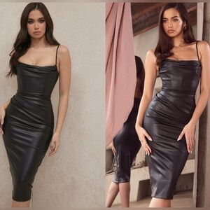 NWT and gift box House of CB Luanne Midi Dress in size Small. Brand new in box.